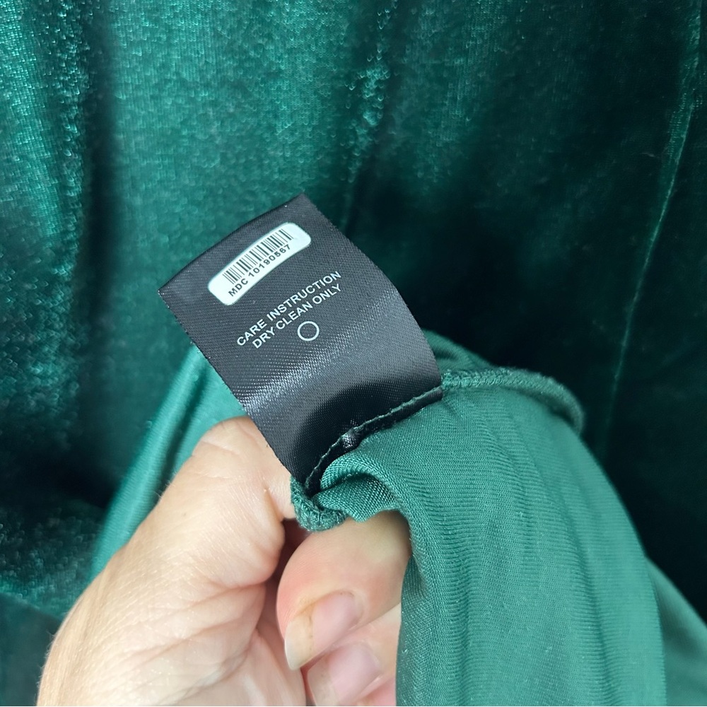 Lovers + Friends Green Velvet Long Sleeve Dress - Picture 9 of 9